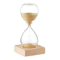 CLESSIDRA IN VETRO CON BASE IN LEGNO